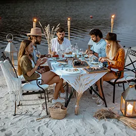 DINER SUR BANC DE SABLE